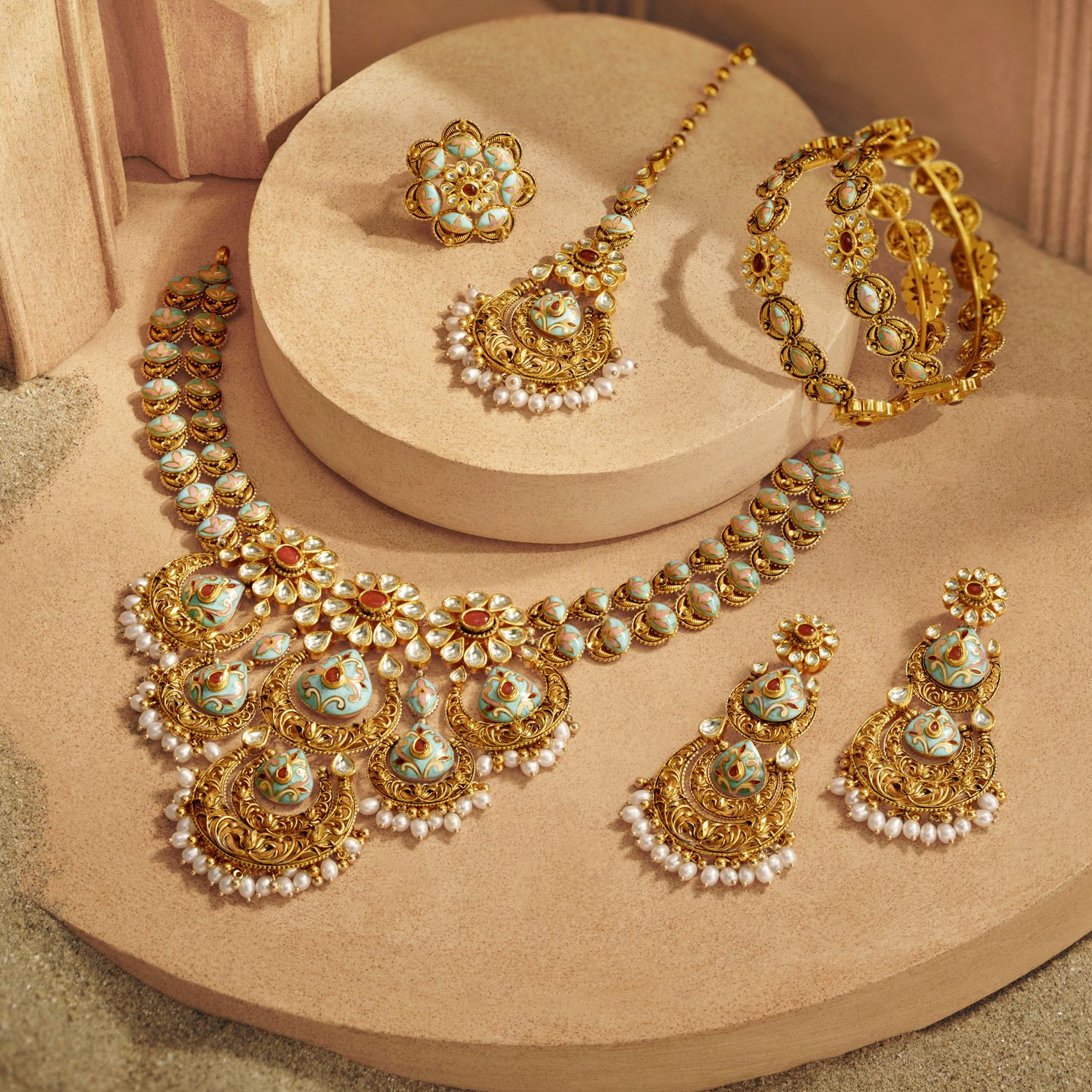 Ethnix Gold Necklace Set NSEXNK001