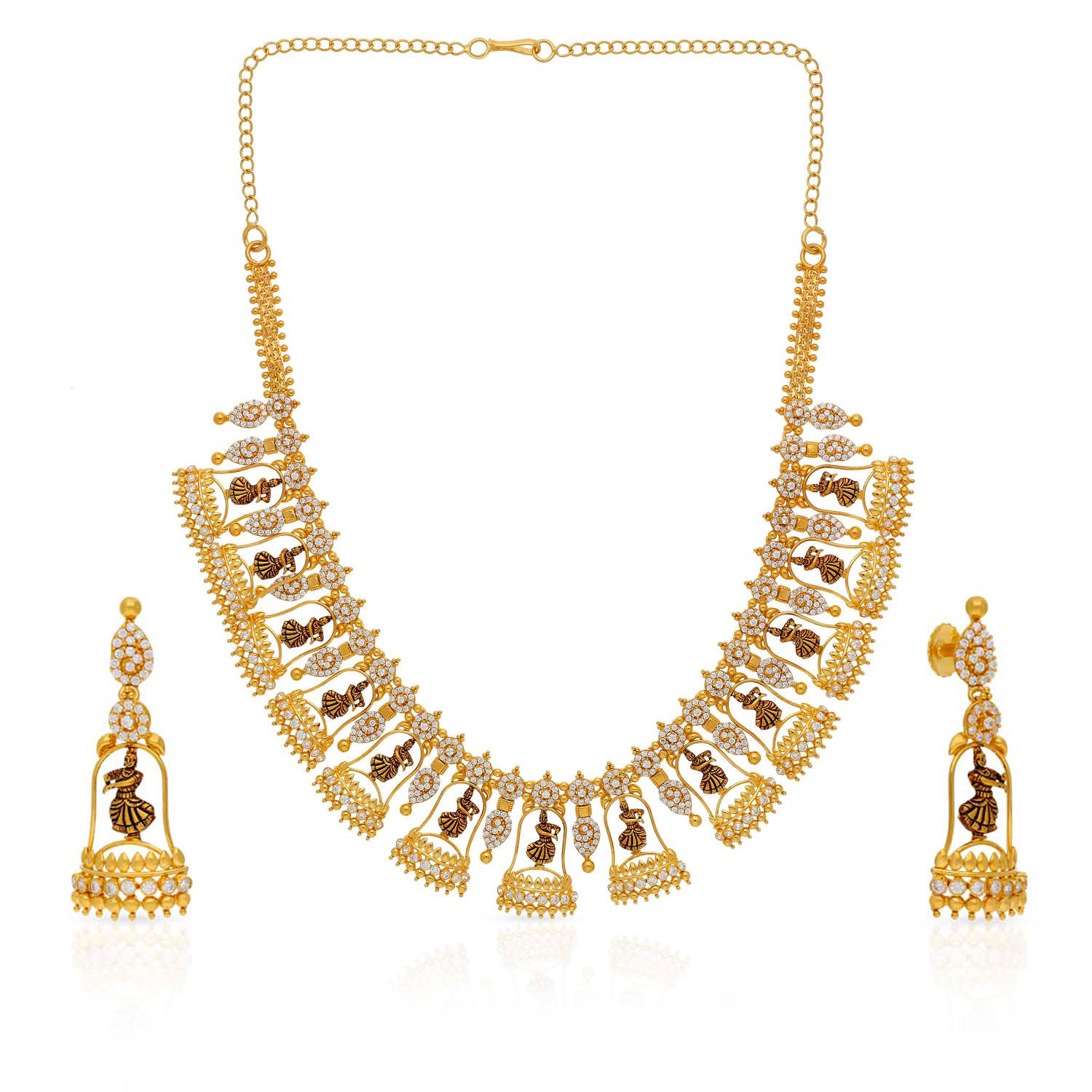 Divine Gold Necklace Set NSNKNTA10021