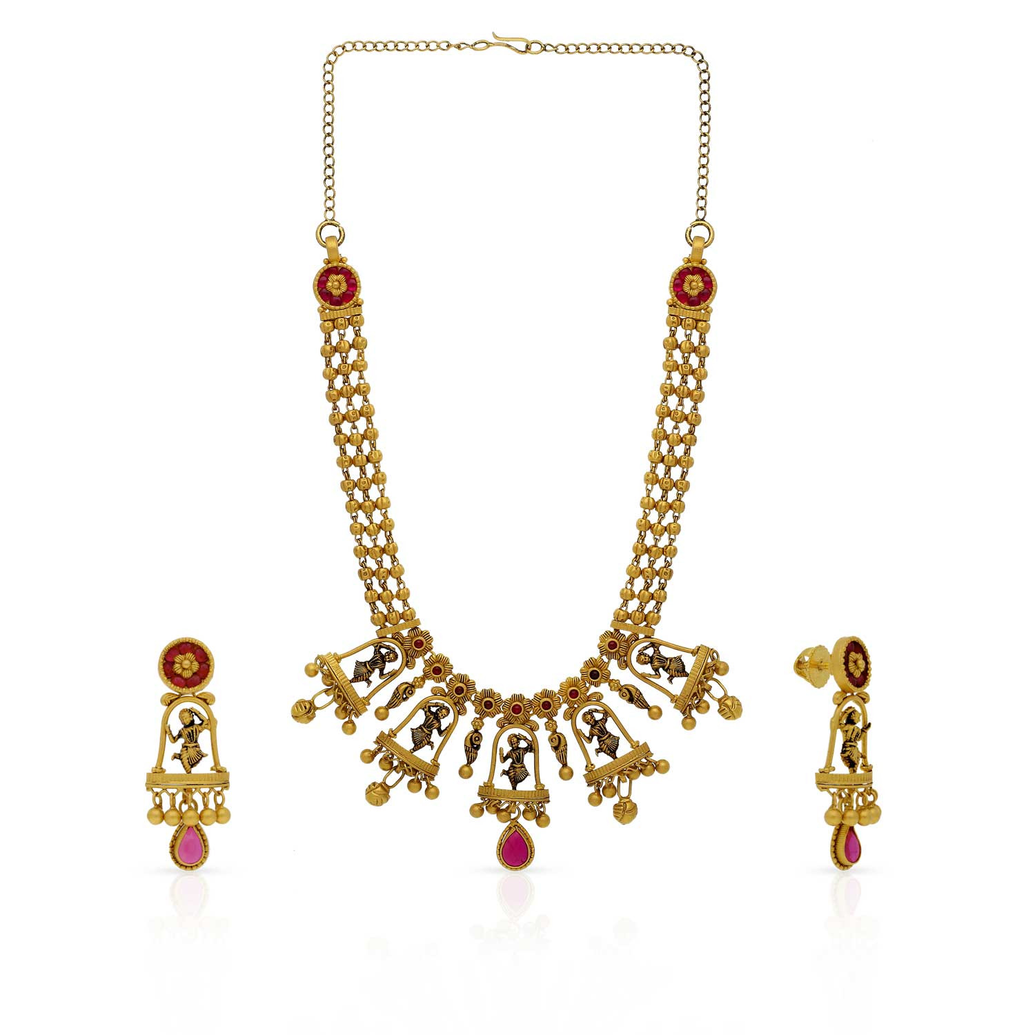 Divine Gold Necklace Set NSNKNTA10064