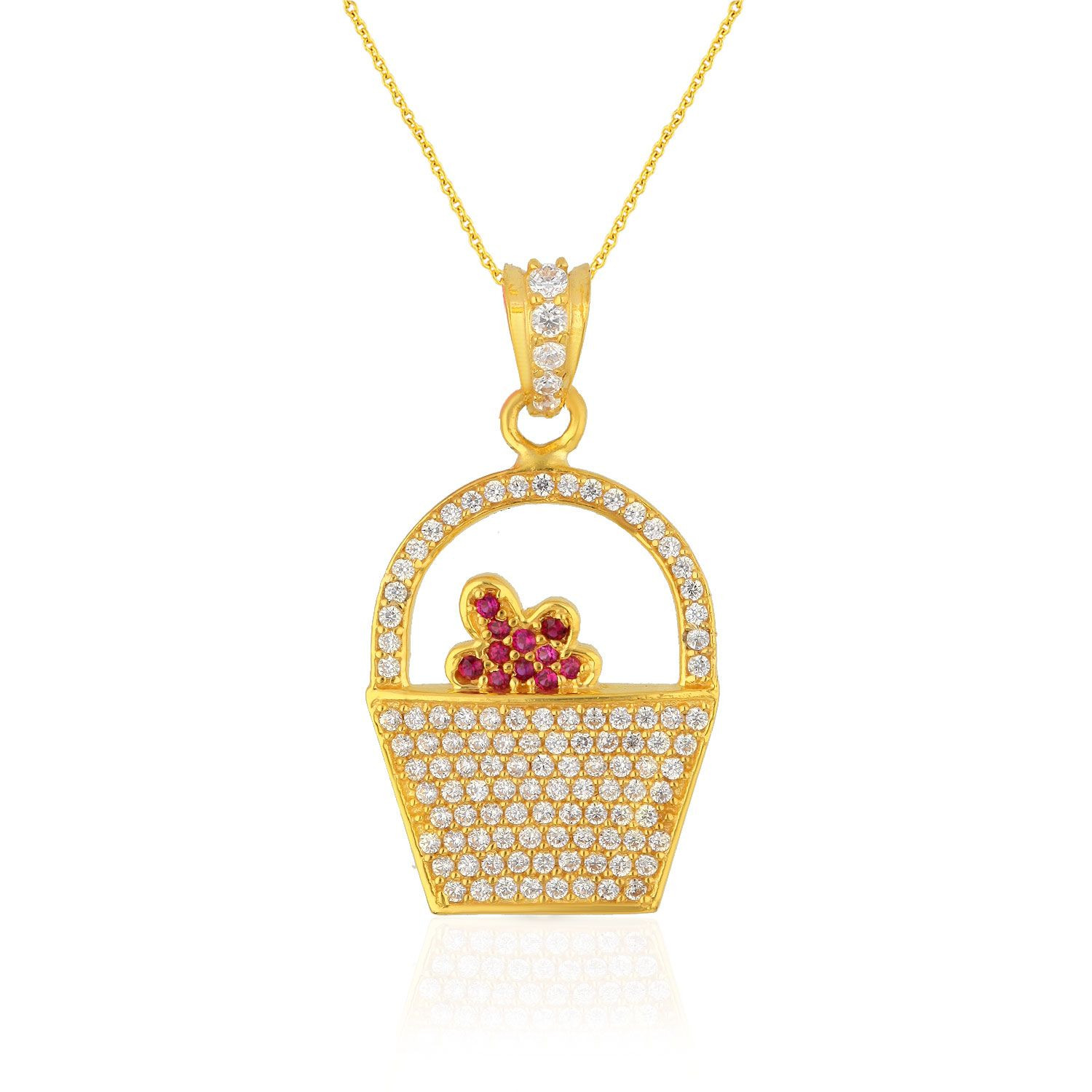 Malabar 22 KT Gold Studded Casual Pendant PDSKGP2000A