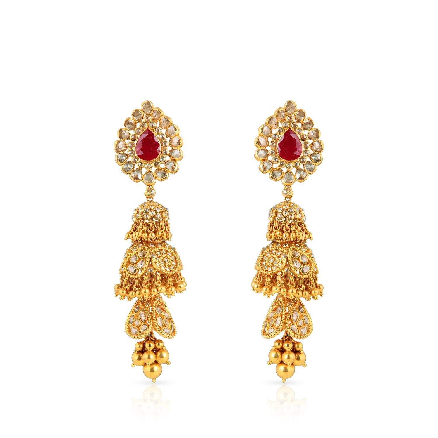 Bollywood Bride Gold Earring SERAPCS01439