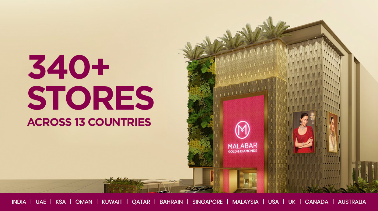 335+ Malabar Gold and Diamonds Jewellery Stores Across 12 Countries