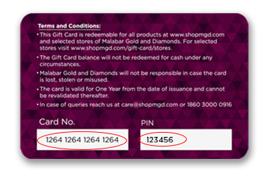 Activate Your Malabar Gold & Diamonds Gift Card