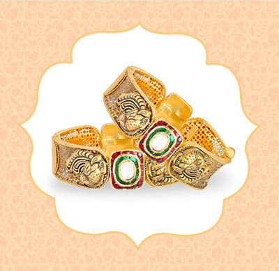 Kundan Broad Bangle