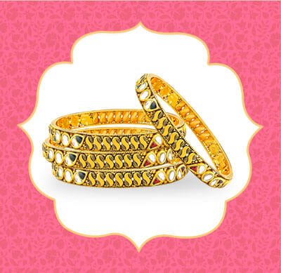 Kundan Flat Bangle