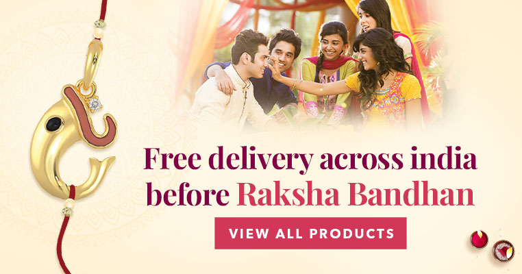 Free Delivery of Gold Rakhi Designs