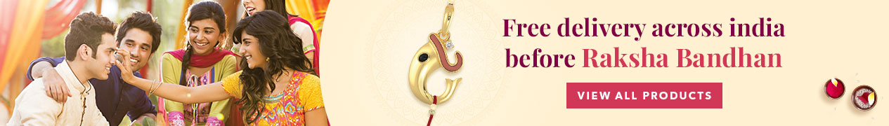 Free Delivery of Gold Rakhi Designs