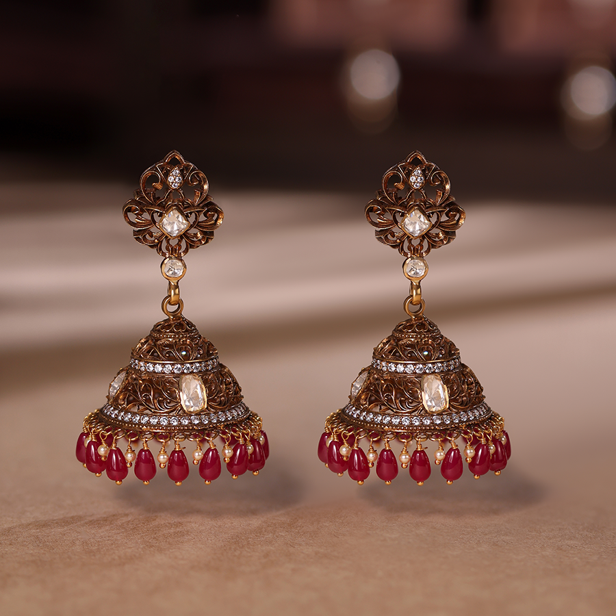 Malabar deals diamond jhumkas