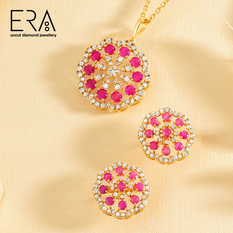 Buy Exquisite Paisley Floral Gold Earrings GRT Jewellers