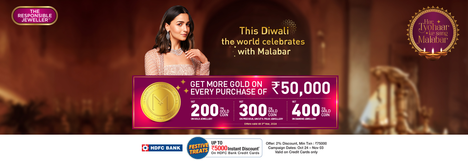 Malabar Diwali 2024 Jewellery Offer of Free Gold Coin