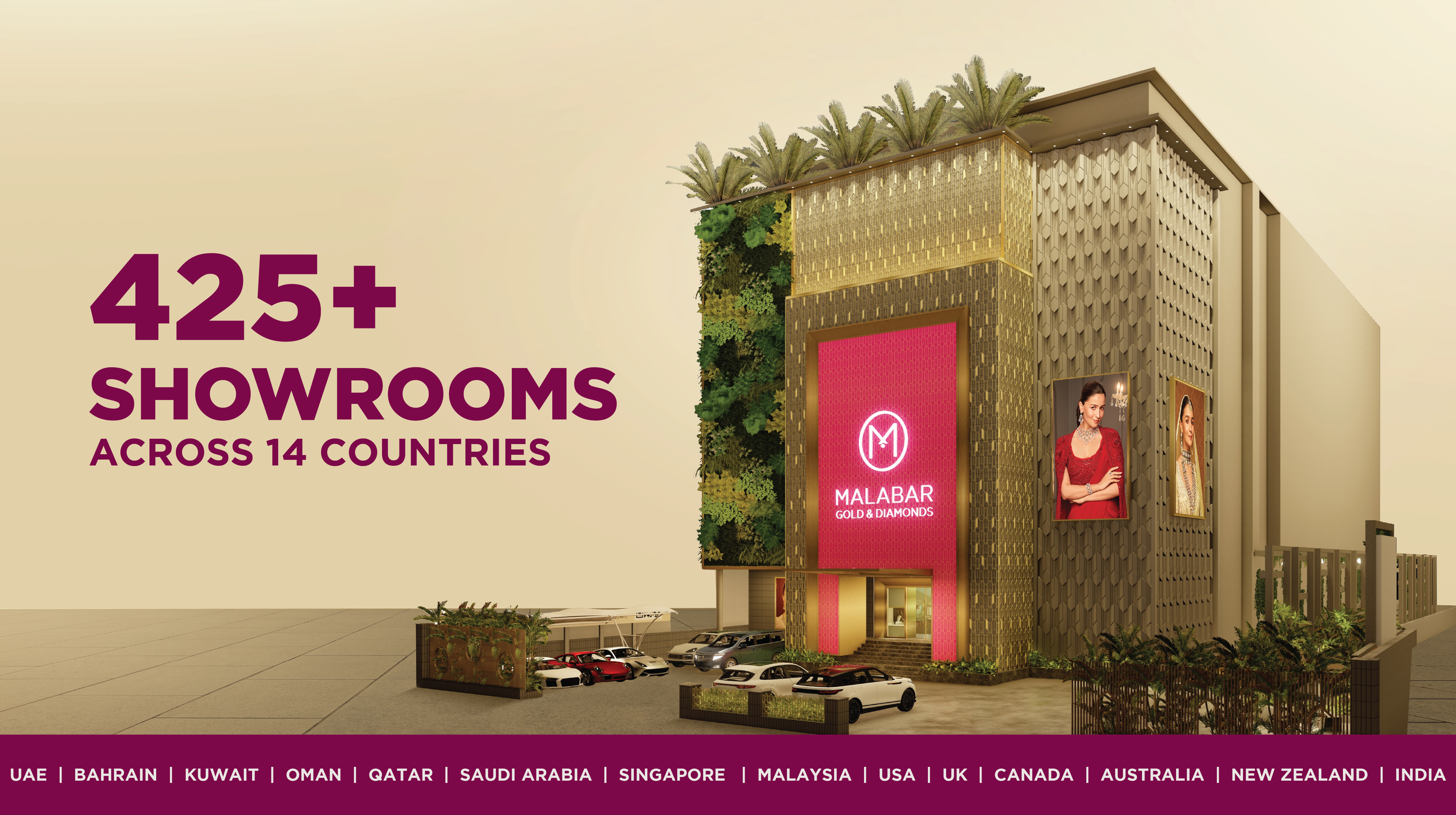 410+ Malabar Gold and Diamonds Jewellery Stores Across 14 Countries